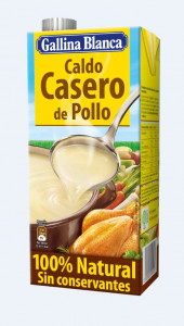 Caldo casero de pollo