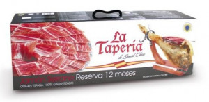 Coffret jambon Reserva, couteau et porte jambon La TAPERIA